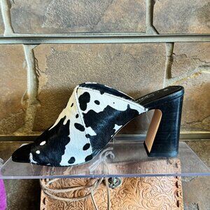 Azura Heeled Cow print Sandal